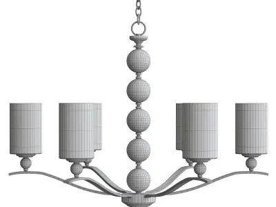 ENGLEHORN chandelier with four candle holders 3D model