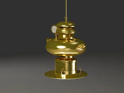Old pumping gas lamp lighting 3D model