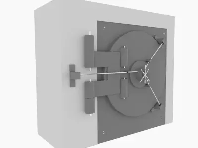 Bank vault door Free 3D model