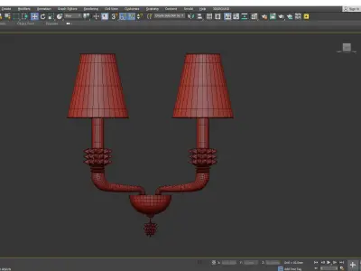 Rotterdam 5563 02 Wall Sconce Low-poly 3D model