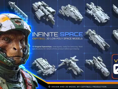LOW - SPACE Vol03 Low-poly 3D model