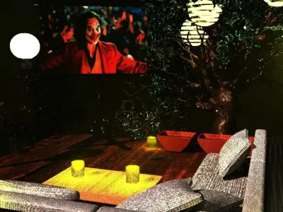 Garden Lounge Low-poly 3D model