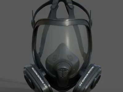 Gas mask scifi protection futuristic fantasy  Low-poly 3D model