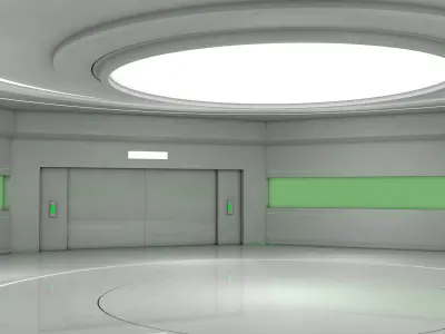 Sci Fi Room 3D model 60
