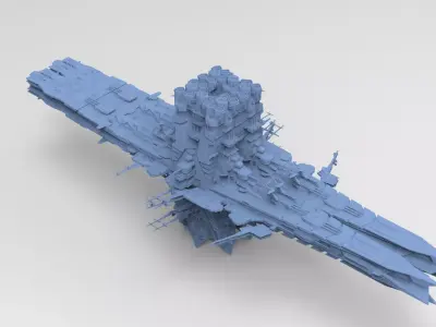 Cross Space station 4  3D model