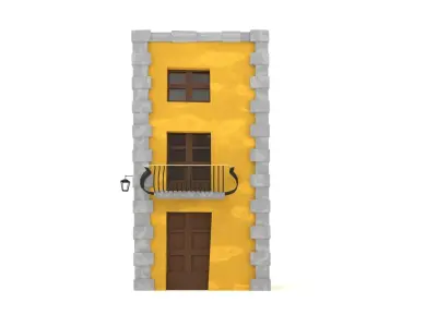 Italian Cartoon House  Low-poly 3D model