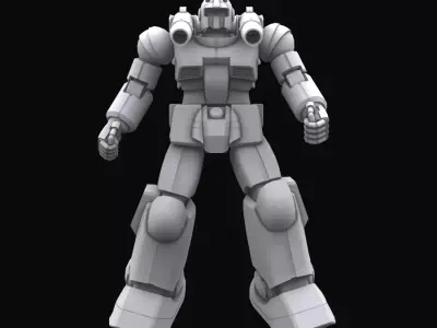 Gundam mobile suit MS RX 77 2 model 3D model