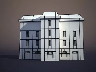 Apartment House 14 Low-poly 3D model
