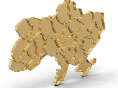 Pendant Ukraine 3D print model buy