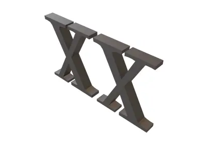 Roman Numerals 20 v1 001 Low-poly 3D model