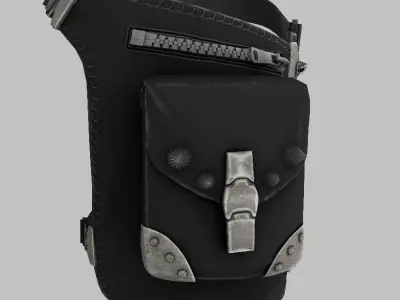 Waist bag LowPoly for your gaming experience Low-poly 3D model