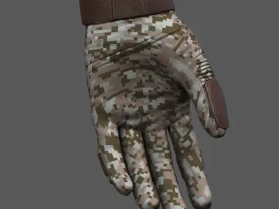 Gloves protection camouflage scifi fantasy military  Low-poly 3D model