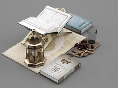 Decorative Set of Iftar in the month of Ramadan 3D model