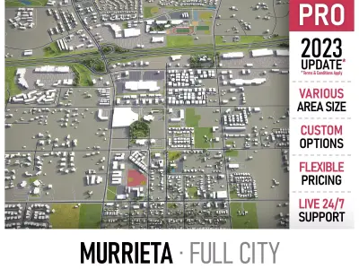 Murrieta  Low-poly 3D model