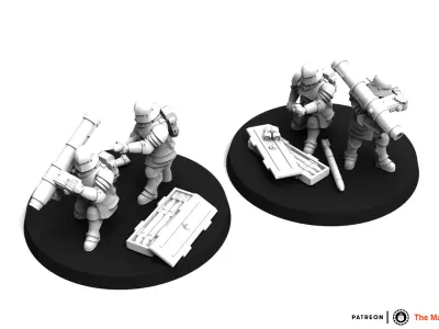 Feudal Guard Missile Launcher Team 3D print model