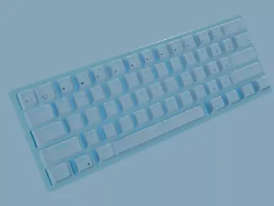 Gaming Keyboard 60 Percent - High Poly 3D Model 3D model