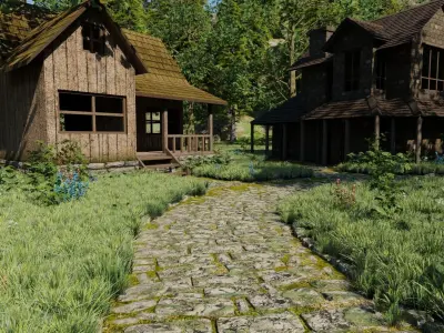 Village Scene 3D model