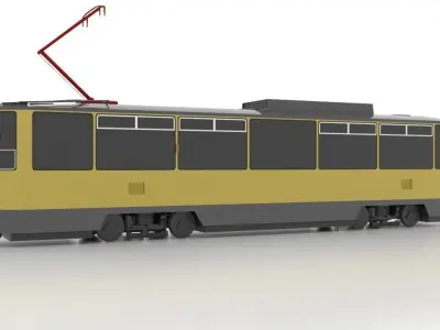 Tatra T6A2M Low Low-poly 3D model