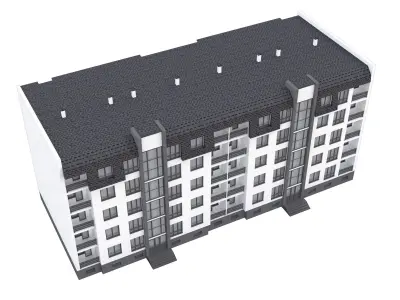 Townhouse 2 apartment building 3D model
