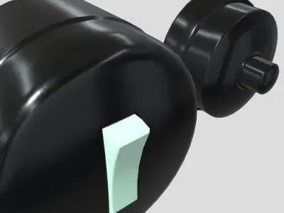 Switch and Bell Low-poly 3D model