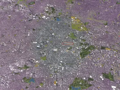 Bengaluru - City 3D Model Low-poly 3D model