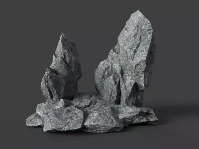 Rock 5-3 Low-poly 3D model