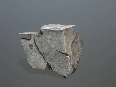 Rock Set Low-poly 3D model 47