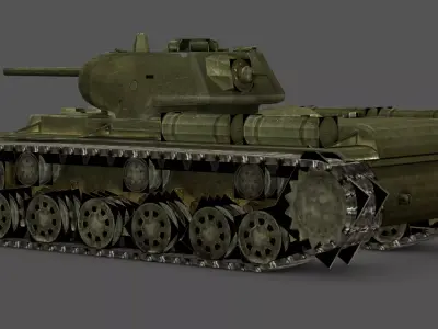 KV-1S Tank 3D Model Low-poly 3D model