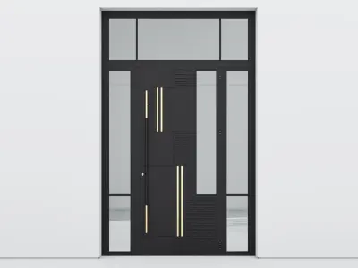 Aluminium door 286 3D model