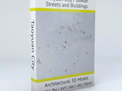 Taoyuan City Streets and Buildings 3D model