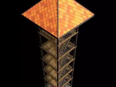Tropical tower 26A05 3D model