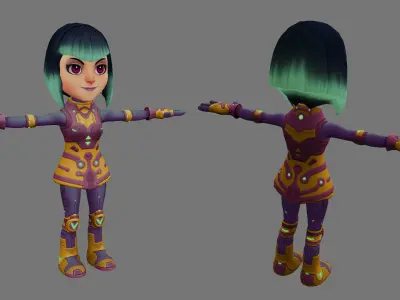 Cacee Scifi 3D model Low-poly 3D model