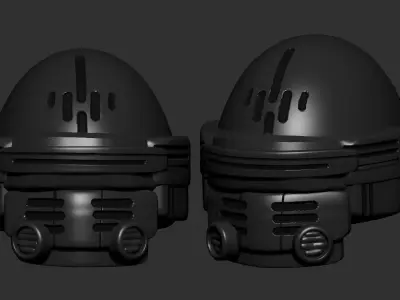 helmet high poly sculpt 3d printable ver 7 3D model 3D model 155