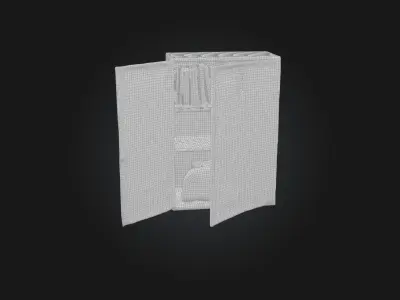 Realistic School Locker Model Low-poly 3D model