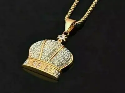 royalty A Crown King Pendant 3D print model 3D print model