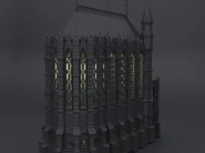 Reliquary Chapel Tabletop Terrain 28 mm 3D print model