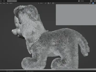 Rubber Face Cute Lion 3D Model  Low-poly 3D model