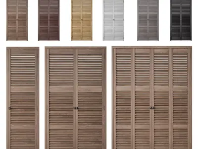 Shutters Door 2 3D model