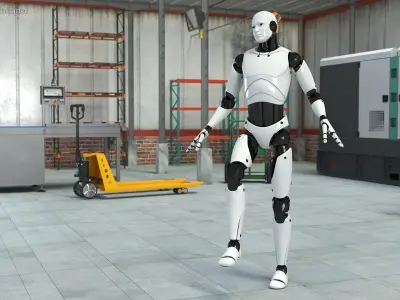  Male Cyborg Rigged for Cinema 4D 