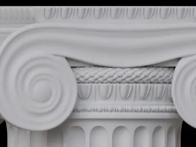 Classical architecture columns 3D model