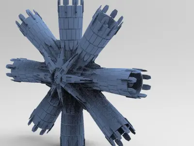 Halo Forerunner Inspired Energy Pilon Generators 4 3D model