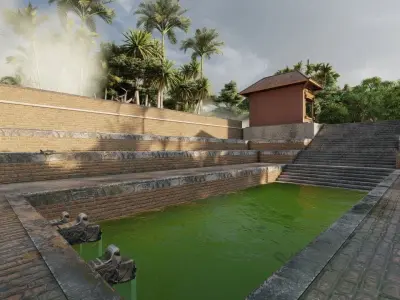 Traditional Newari Hiti 3D model