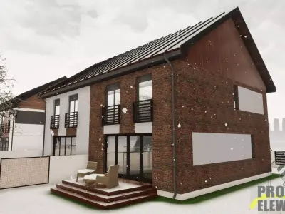 very different two flats double house 3d model for developer 3D model