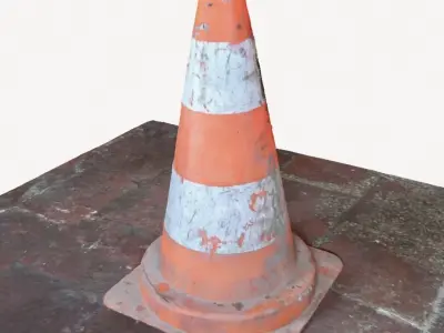 Dirty road cone photogrammetry  3D model