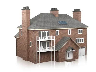 British House Design 02 Low-poly 3D model
