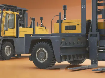  Baumann GS 150 Long Load Forklift Used Rigged for Maya 
