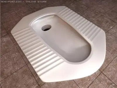 Squat toilet 3D model
