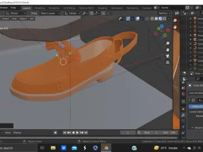 FABRIC SHOOES WITH TEXTURES 3D model