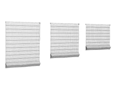 Blue Striped Roman Blinds 3D model