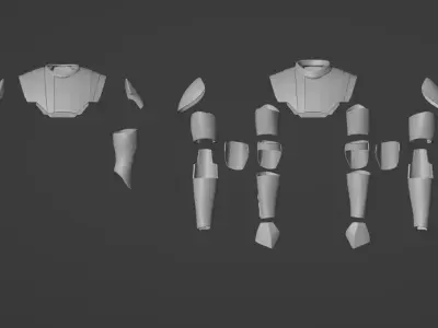 Knight Armor One-Twelfth Scale 3D print model